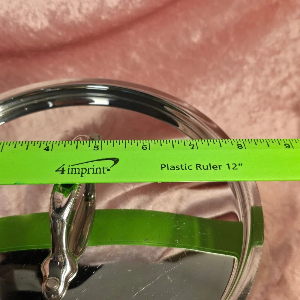 All-Clad Stainless Steel Nonstick Saucepan with Lid Silver 5x8 Inch 3 Quart